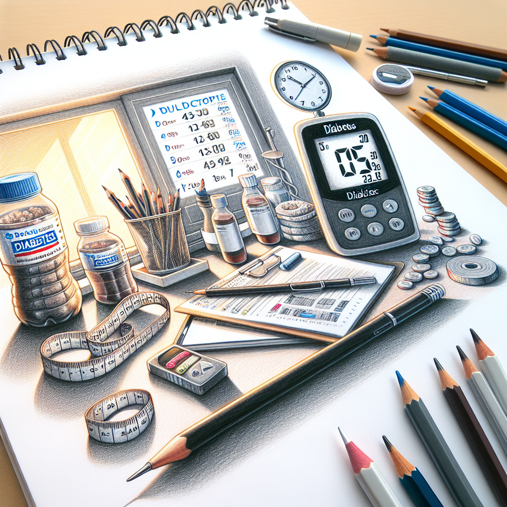 Pastelková ilustrace znázorňující téma: Diabetologie