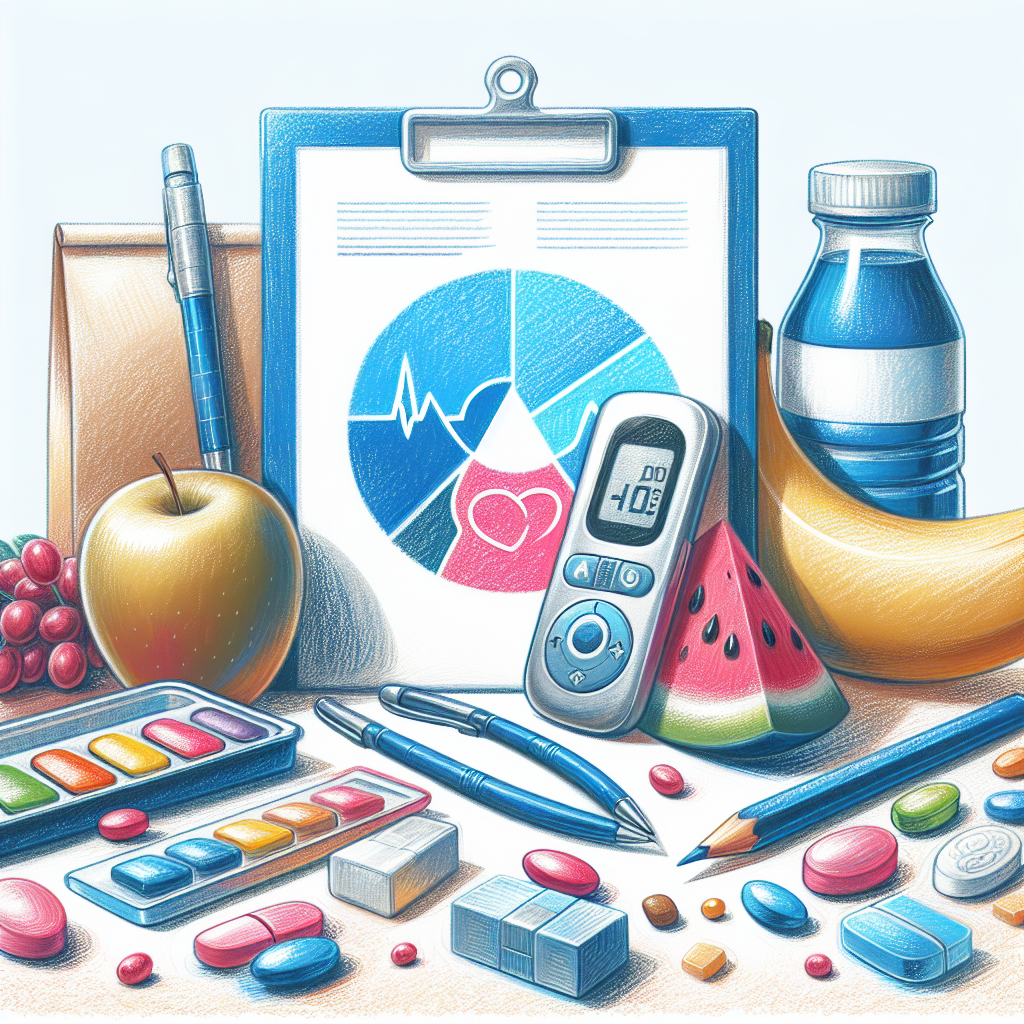 Pastelková ilustrace znázorňující téma: Diabetologie