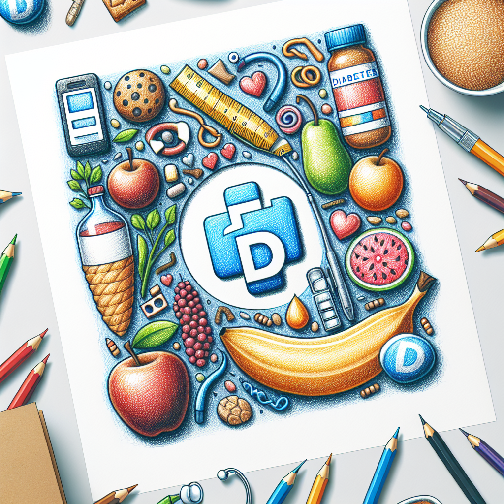 Pastelková ilustrace znázorňující téma: Diabetes mellitus