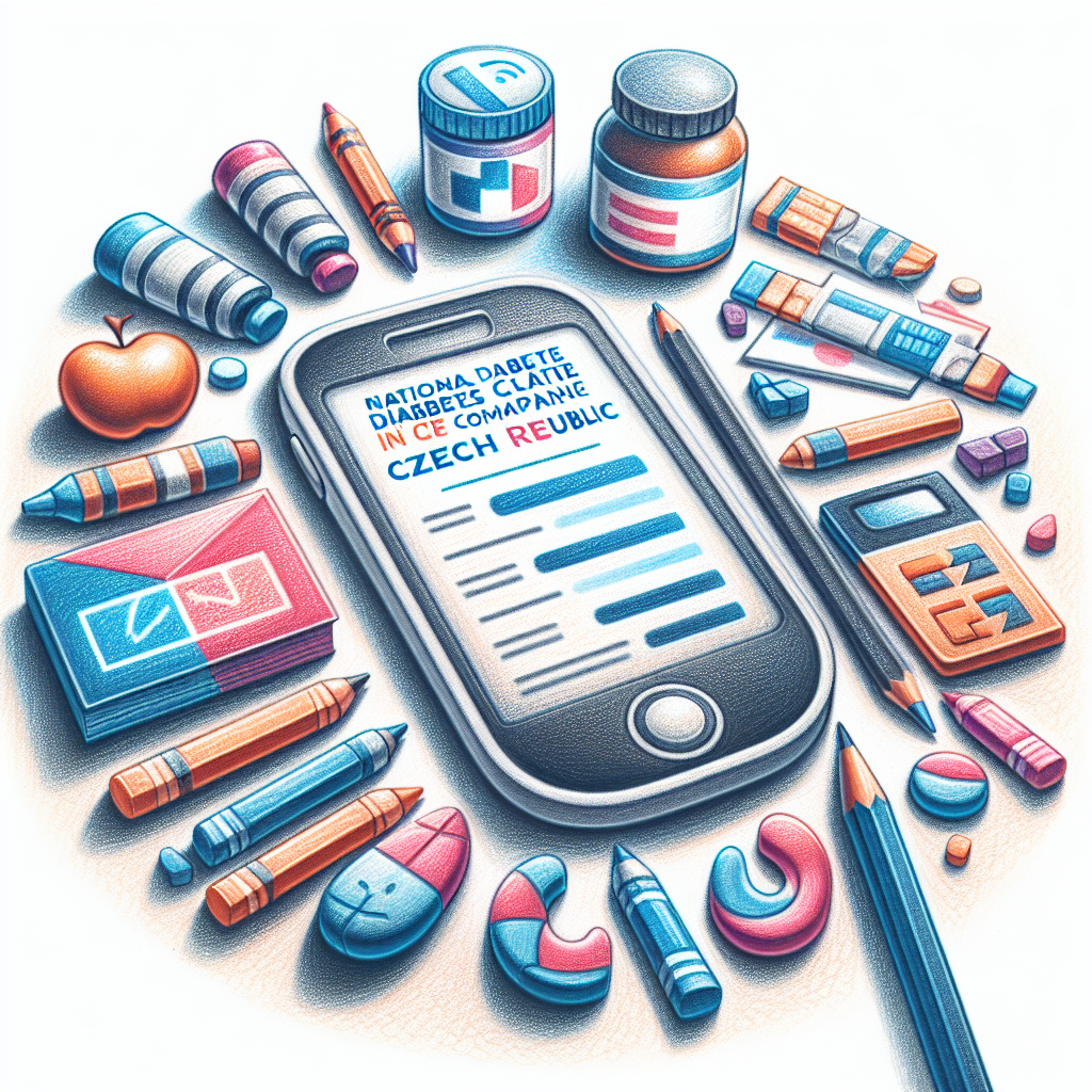 Pastelková ilustrace znázorňující téma: Diabetes