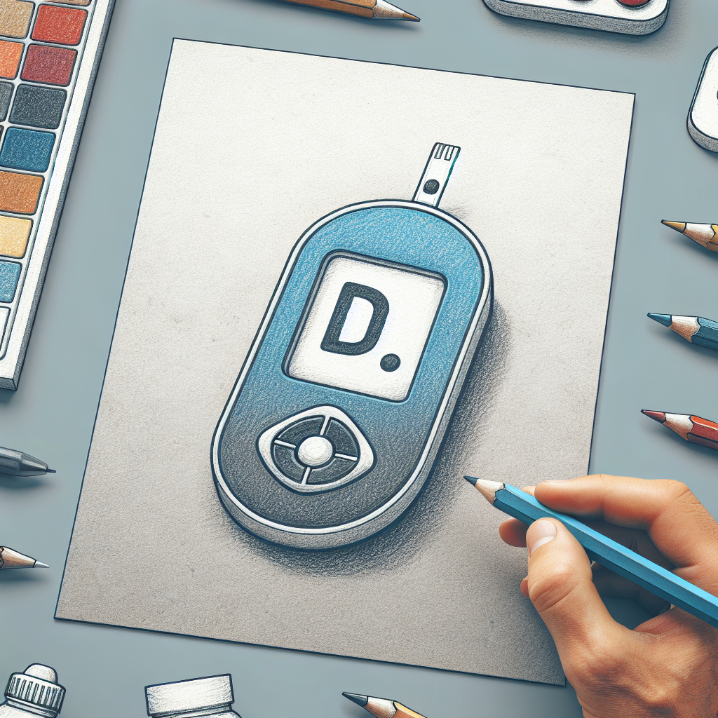Pastelková ilustrace znázorňující téma: Diabetes