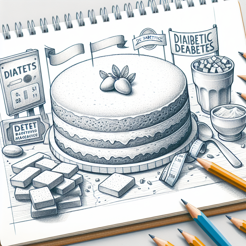 Pastelková ilustrace znázorňující téma: Recepty pro diabetiky