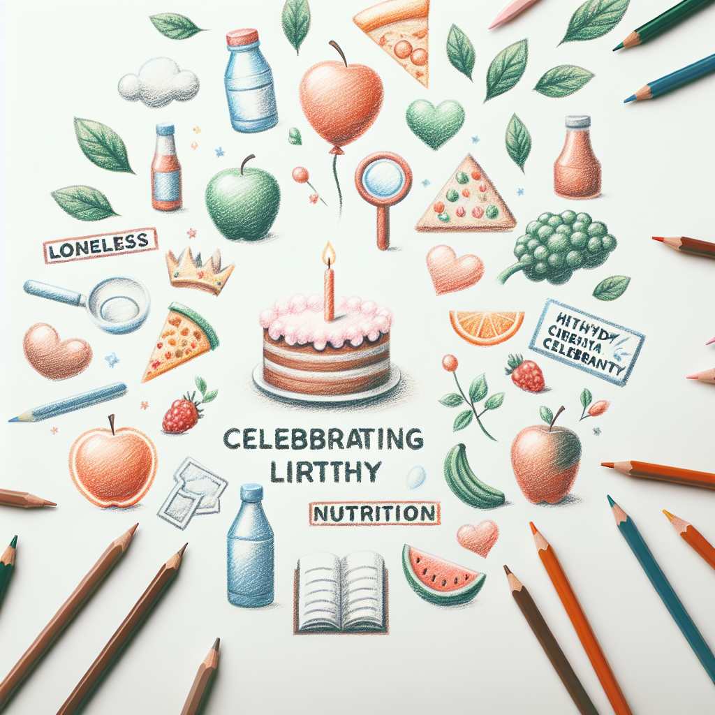 Pastelková ilustrace znázorňující téma: Narozeniny
