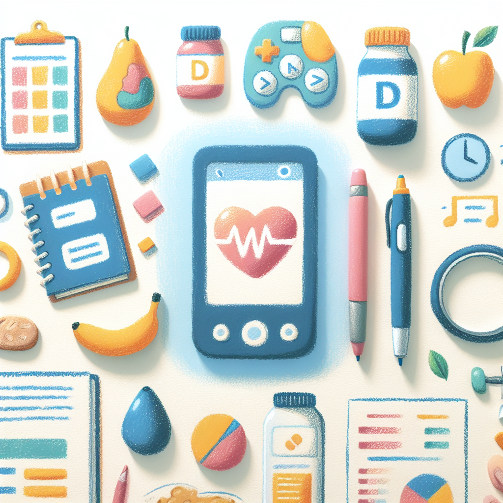 Pastelková ilustrace znázorňující téma: Diabetes