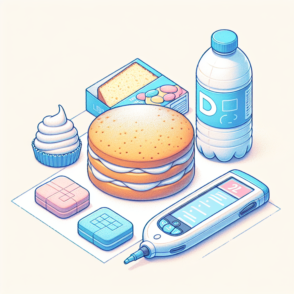 Pastelková ilustrace znázorňující téma: Diabetická dieta