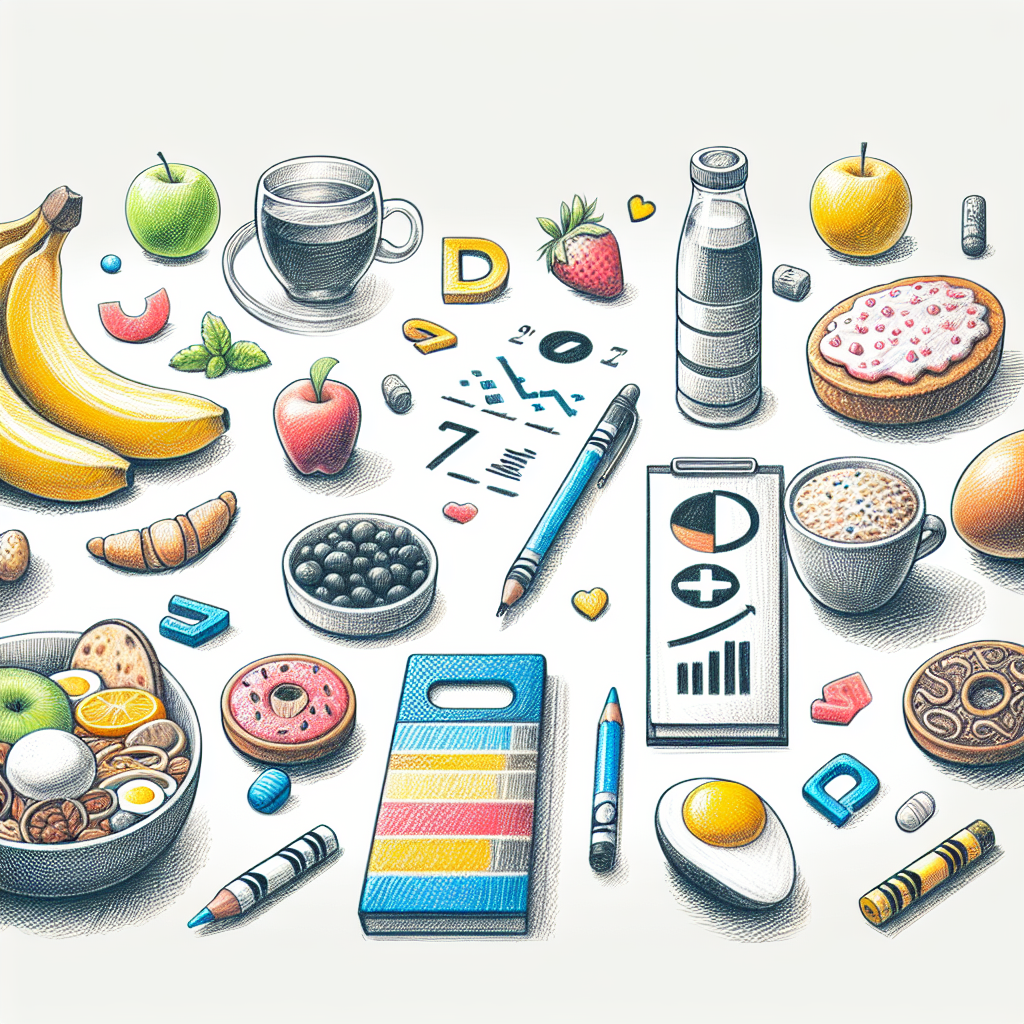 Pastelková ilustrace znázorňující téma: Výživa pro diabetiky