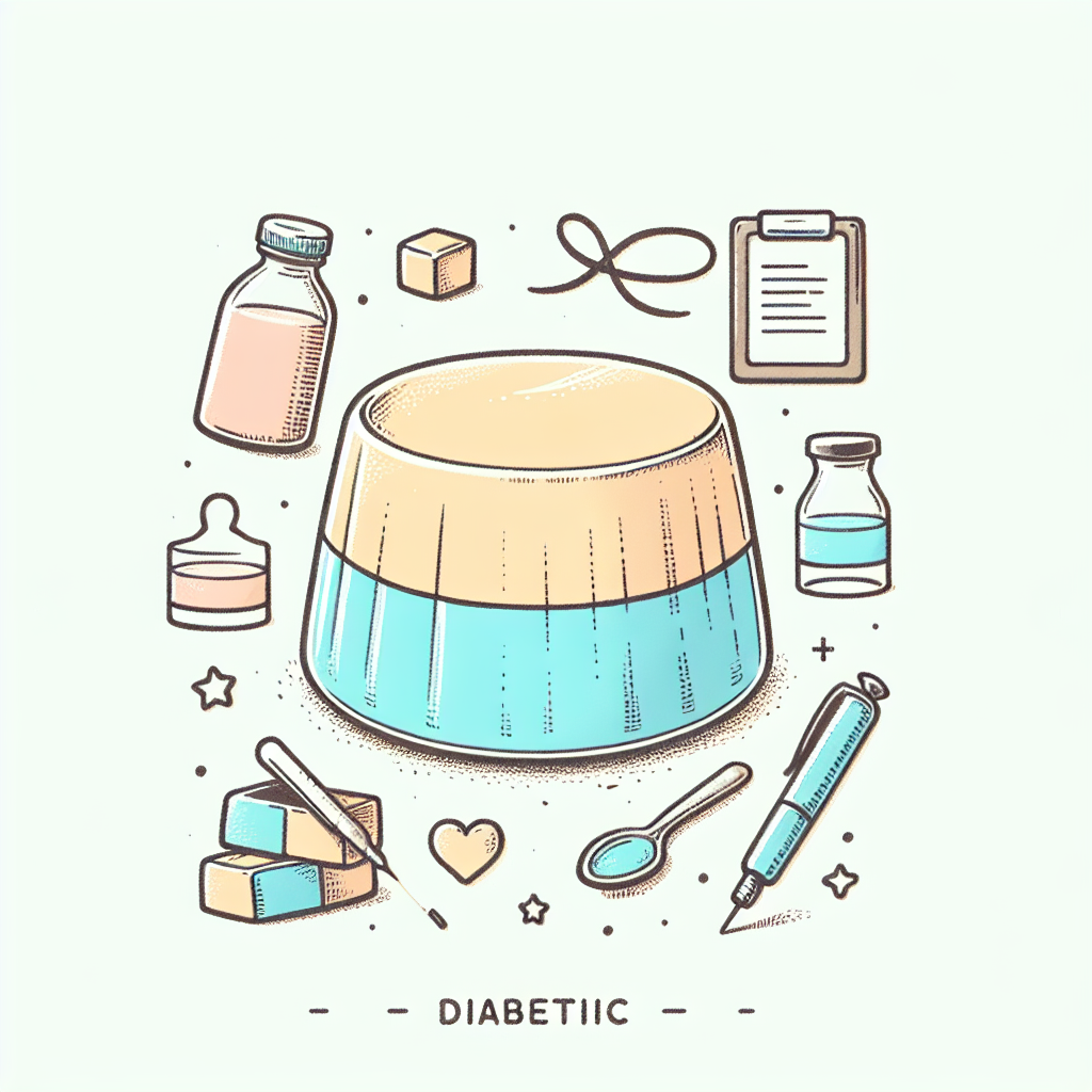 Pastelková ilustrace znázorňující téma: Diabetická dieta