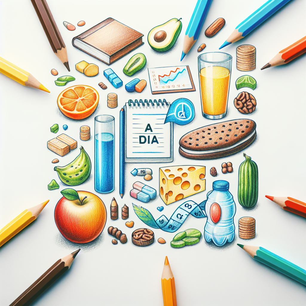 Pastelková ilustrace znázorňující téma: Diabetes