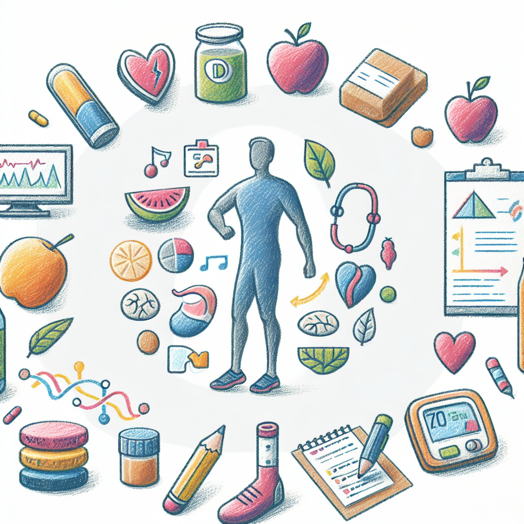 Pastelková ilustrace znázorňující téma: Diabetes a výživa