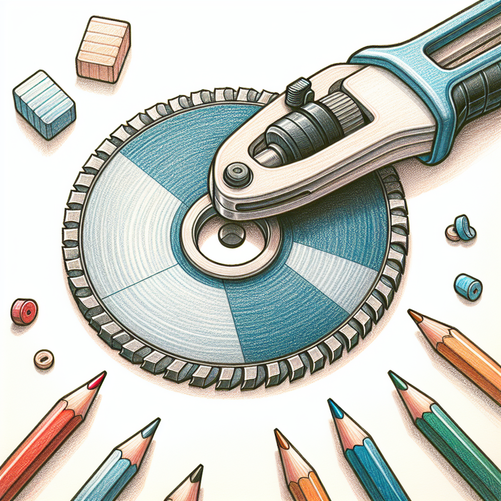 Pastelková ilustrace znázorňující téma: Brusné nástroje