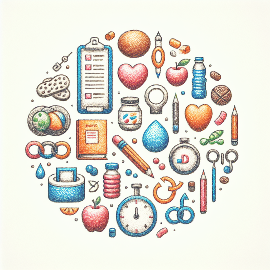 Pastelková ilustrace znázorňující téma: Zdraví a výživa