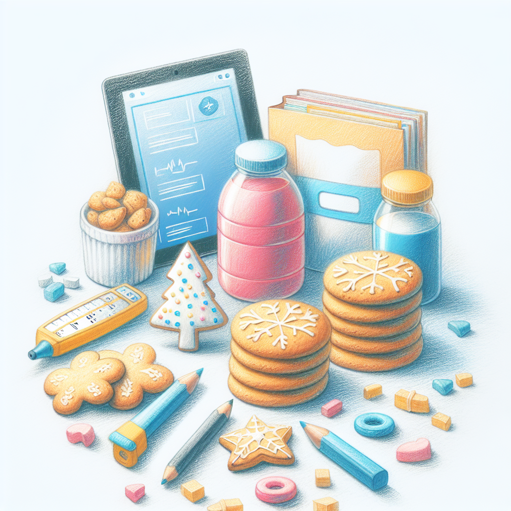 Pastelková ilustrace znázorňující téma: Vánoční recepty