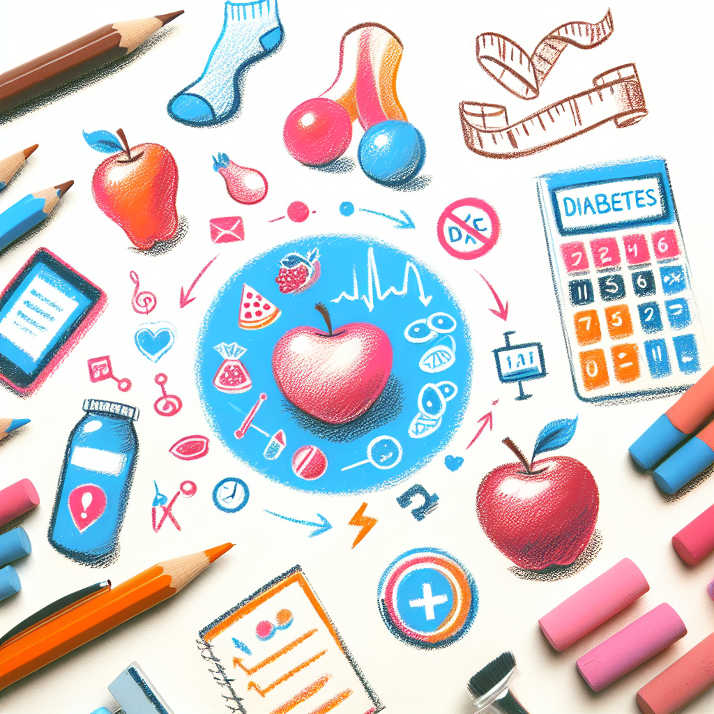 Pastelková ilustrace znázorňující téma: Cukrovka