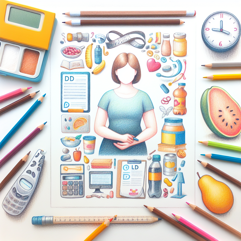 Pastelková ilustrace znázorňující téma: Diabetologie