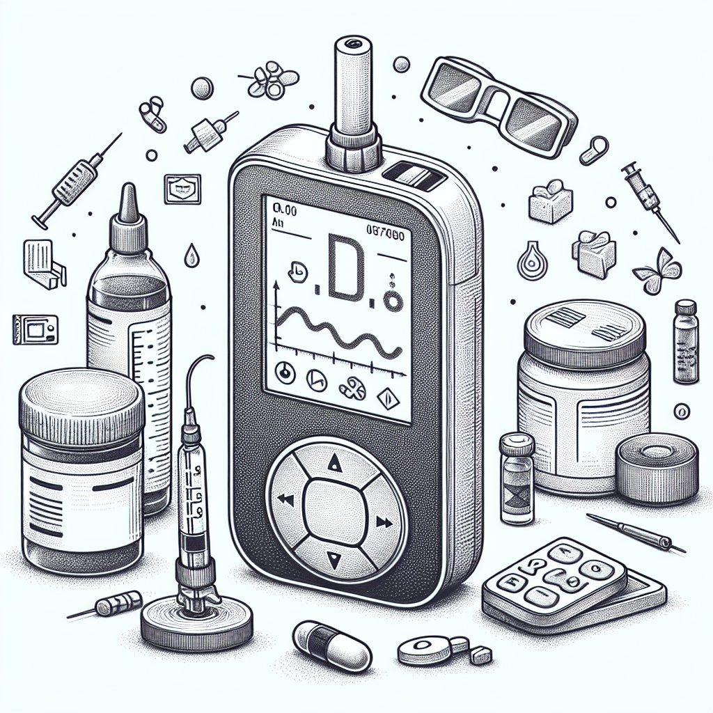 Pastelková ilustrace znázorňující téma: Diabetes