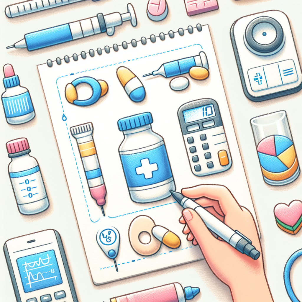 Pastelková ilustrace znázorňující téma: Diabetes