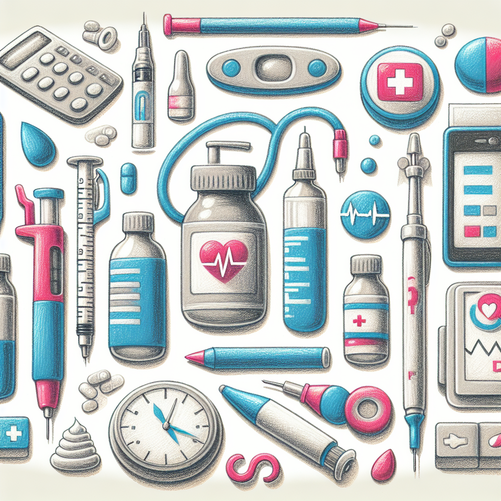 Pastelková ilustrace znázorňující téma: Diabetes