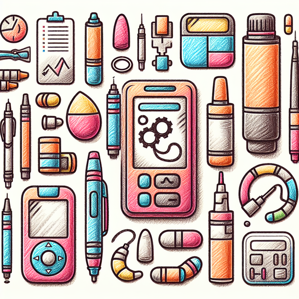 Pastelková ilustrace znázorňující téma: Diabetes