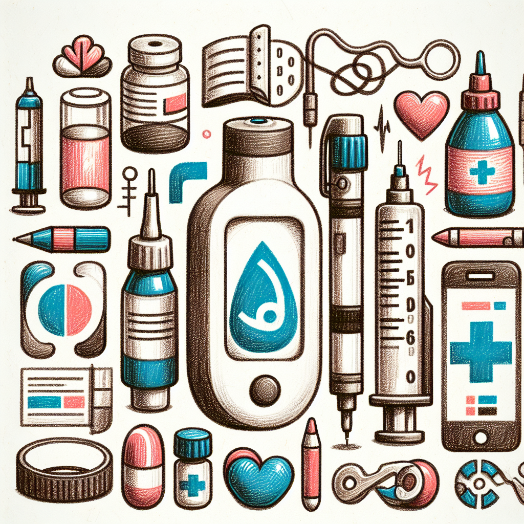 Pastelková ilustrace znázorňující téma: Diabetes