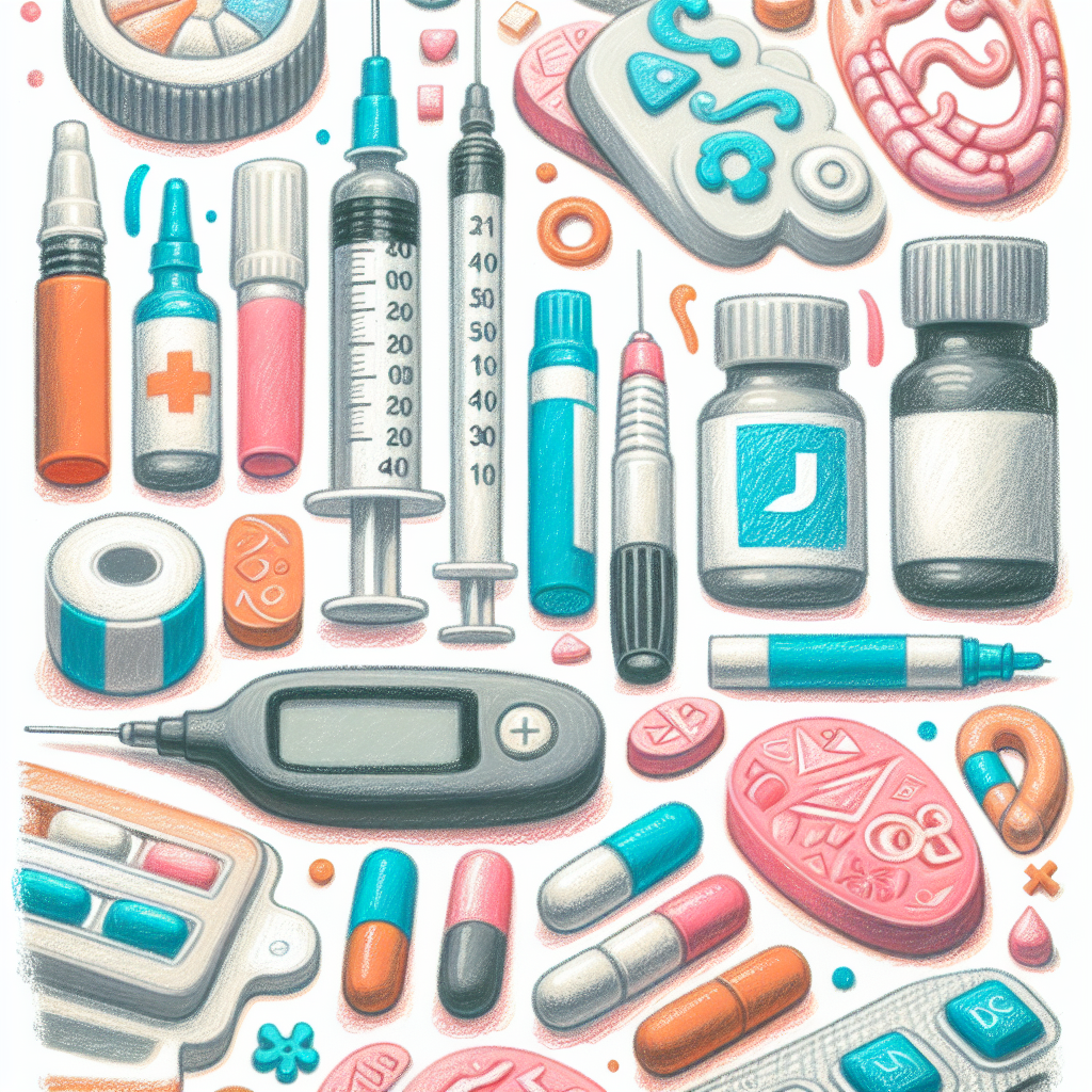 Pastelková ilustrace znázorňující téma: Diabetologie