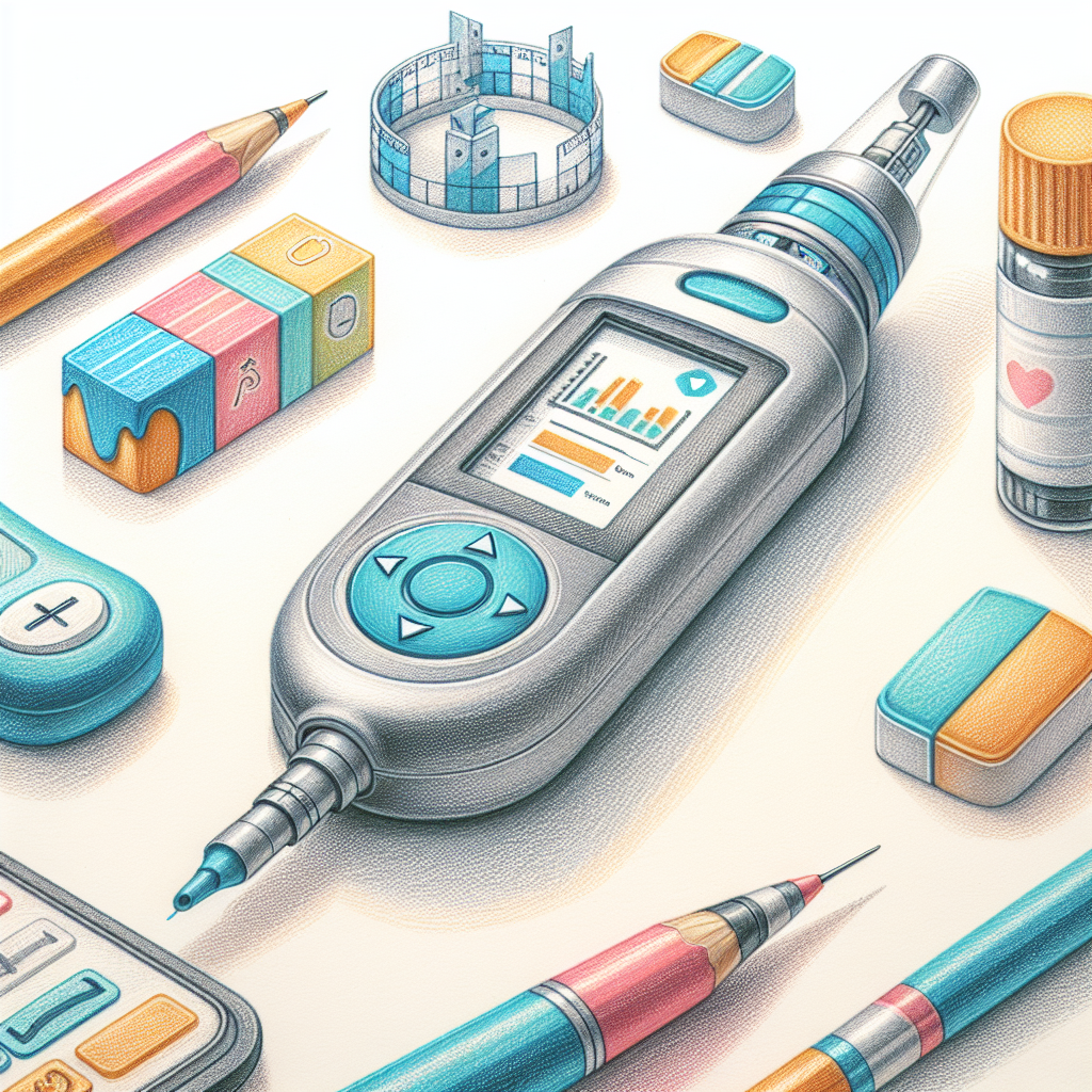 Pastelková ilustrace znázorňující téma: Diabetes