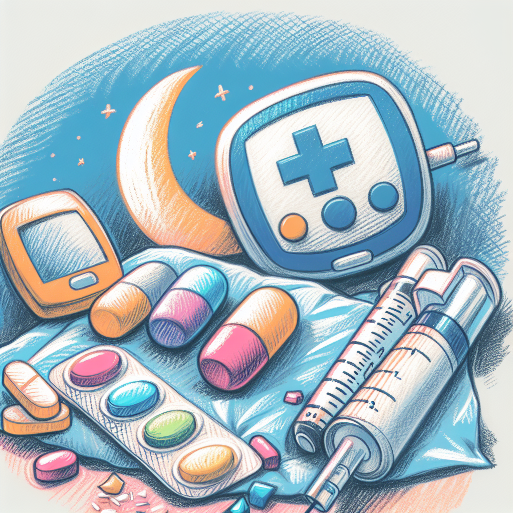 Pastelková ilustrace znázorňující téma: Diabetes