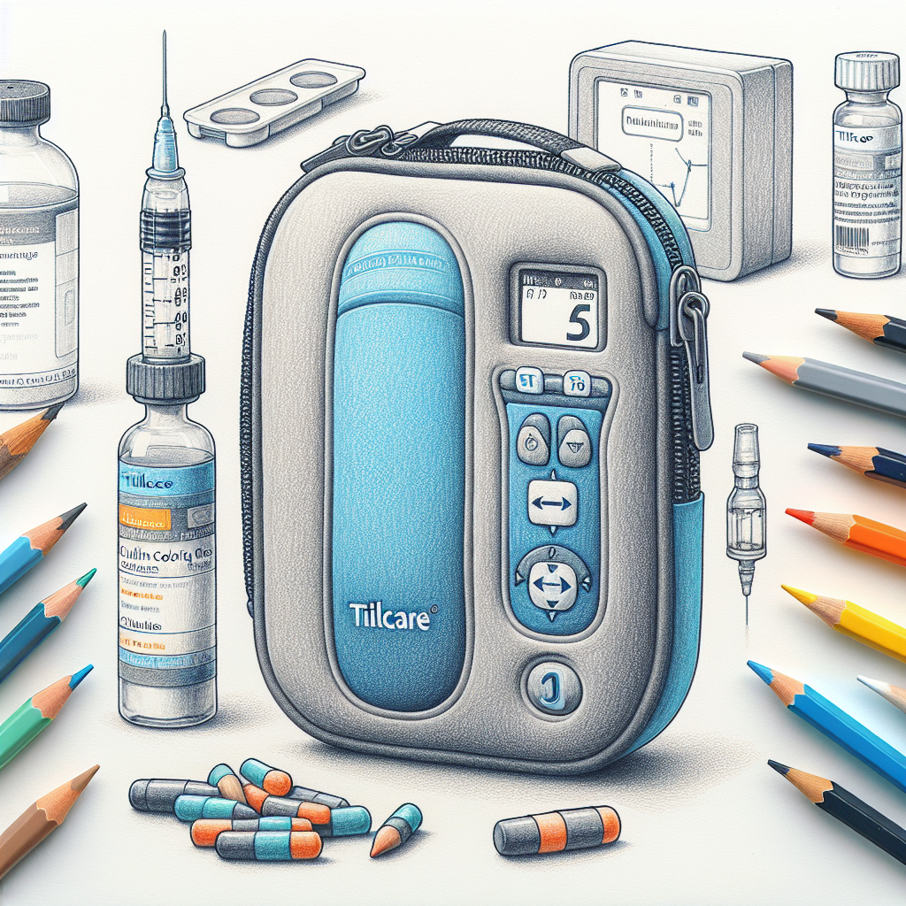 Pastelková ilustrace znázorňující téma: Diabetes a zdraví
