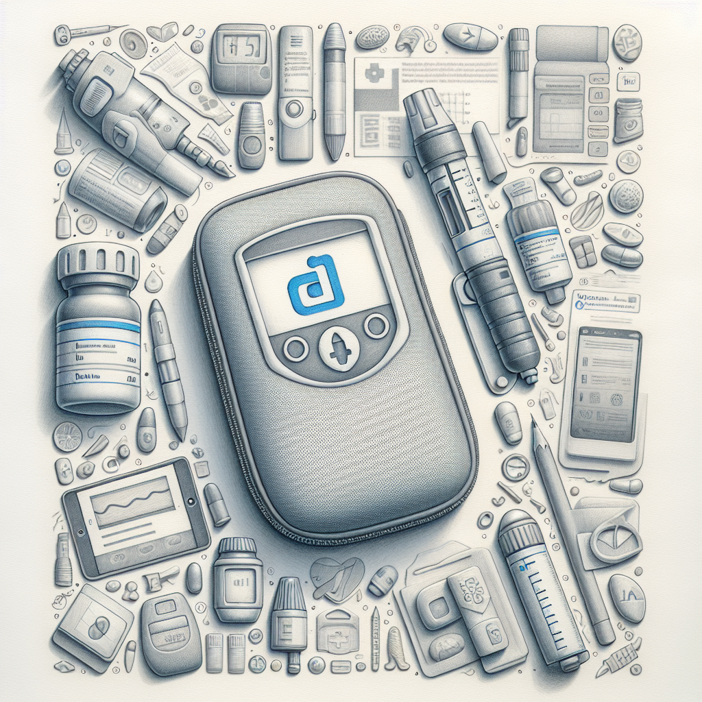 Pastelková ilustrace znázorňující téma: Diabetes a zdraví