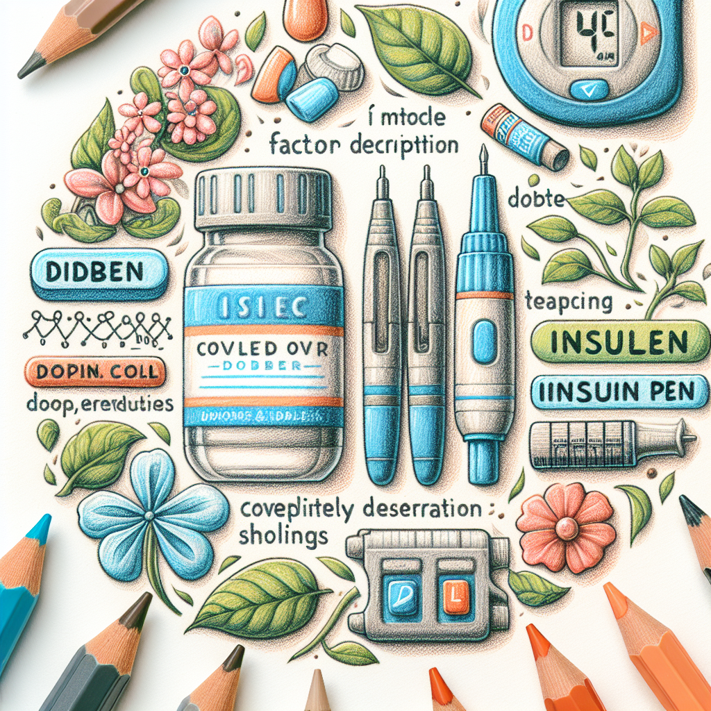 Pastelková ilustrace znázorňující téma: Diabetes a inzulín
