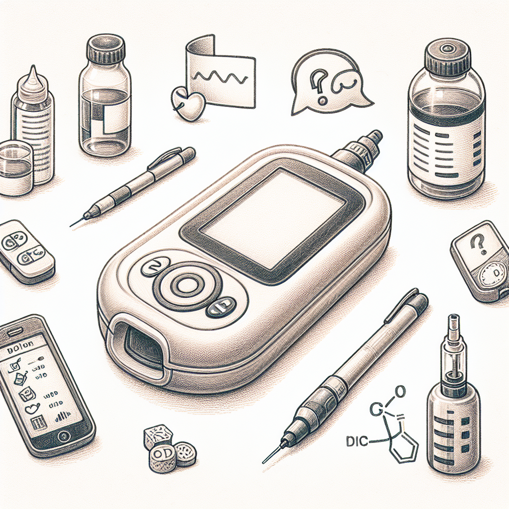 Pastelková ilustrace znázorňující téma: Diabetes