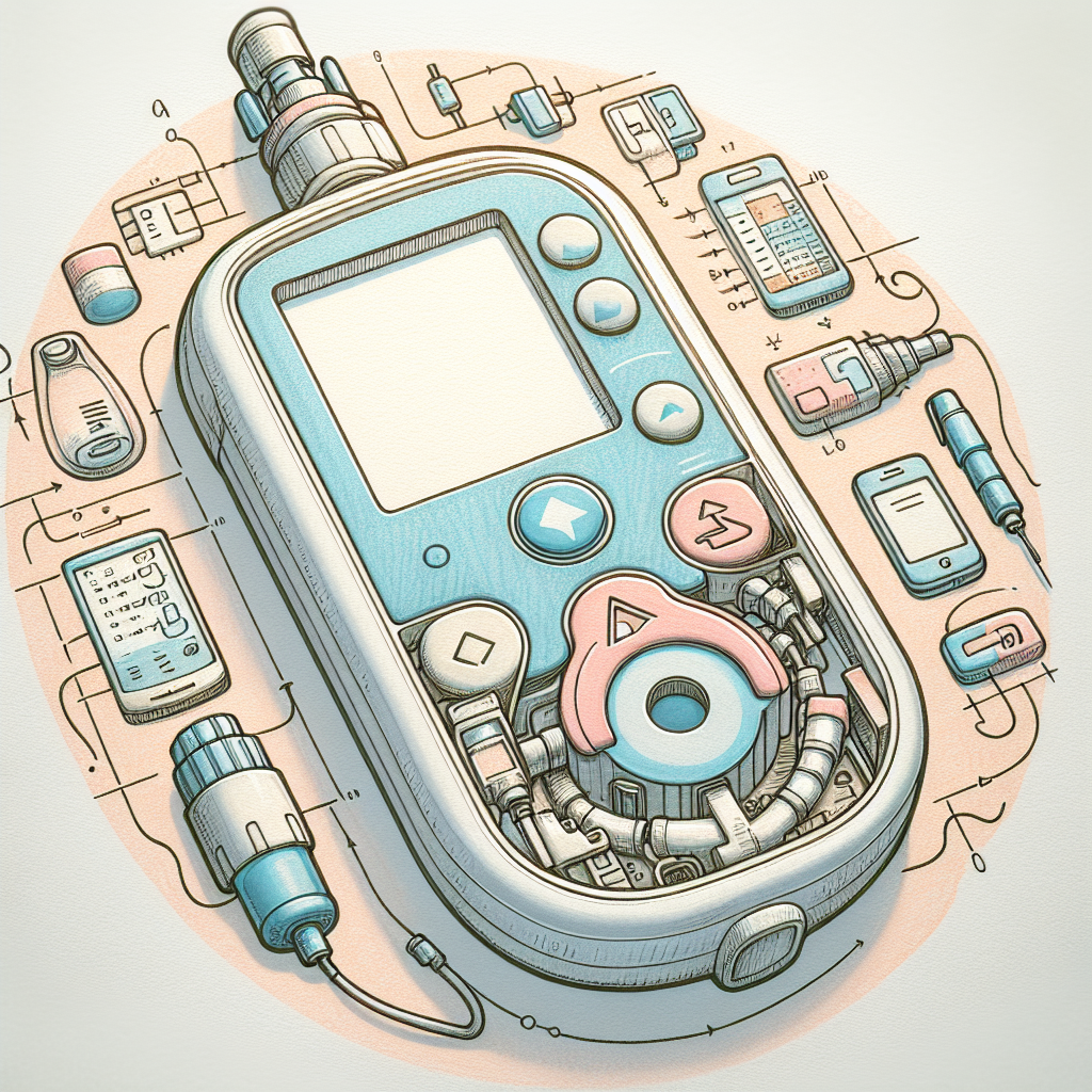 Pastelková ilustrace znázorňující téma: Diabetes
