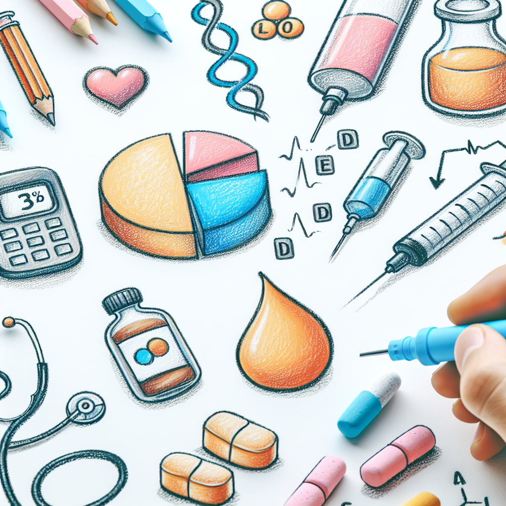Pastelková ilustrace znázorňující téma: Inzulín a cukrovka