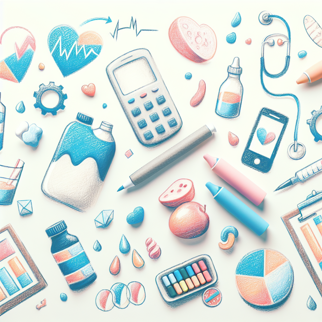 Pastelková ilustrace znázorňující téma: Zdraví a výživa