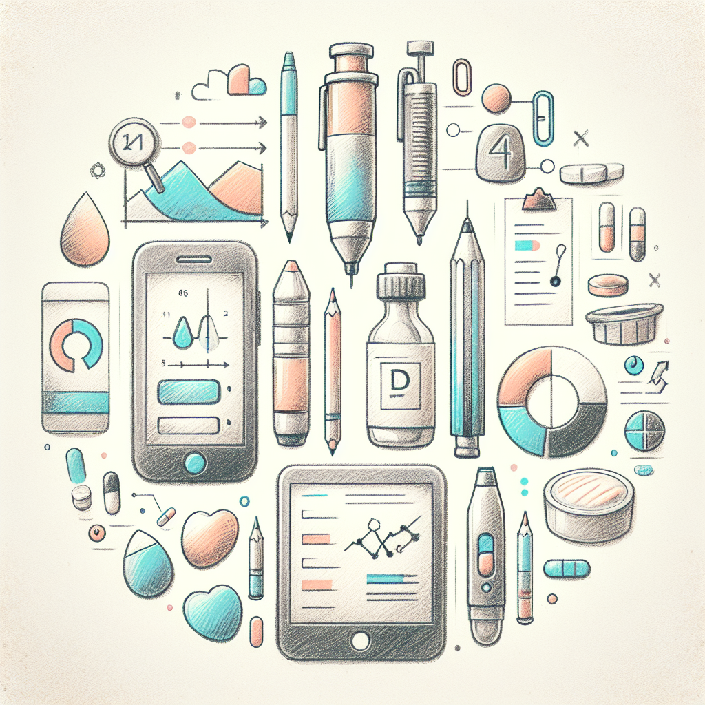 Pastelková ilustrace znázorňující téma: Diabetes