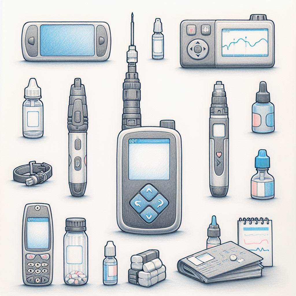 Pastelková ilustrace znázorňující téma: Diabetes a zdraví