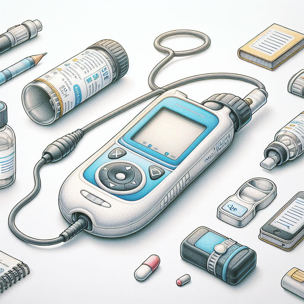 Pastelková ilustrace znázorňující téma: Diabetes