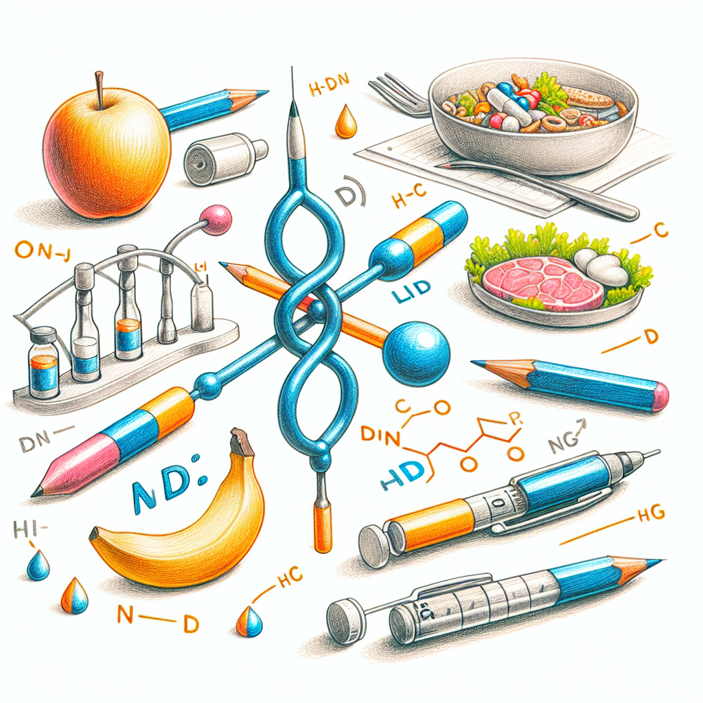 Pastelková ilustrace znázorňující téma: Diabetes