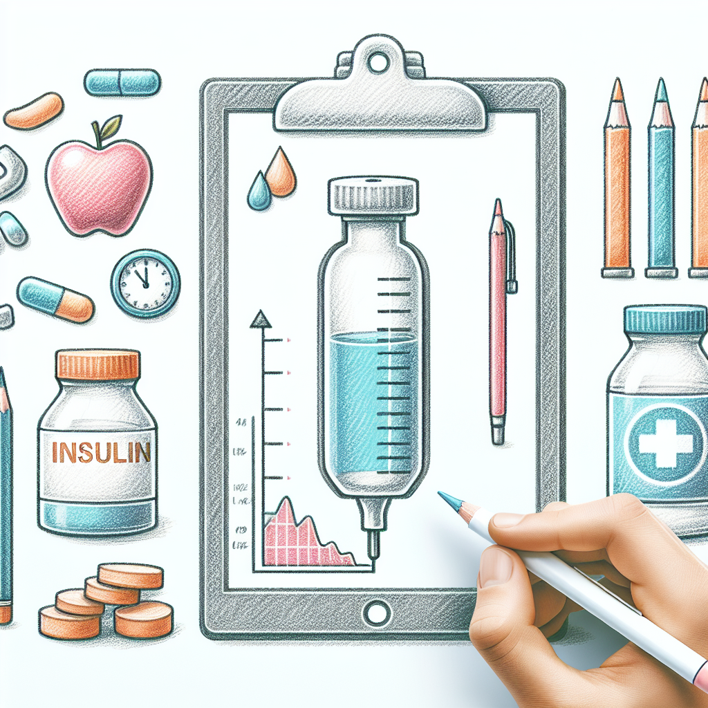 Pastelková ilustrace znázorňující téma: Diabetes