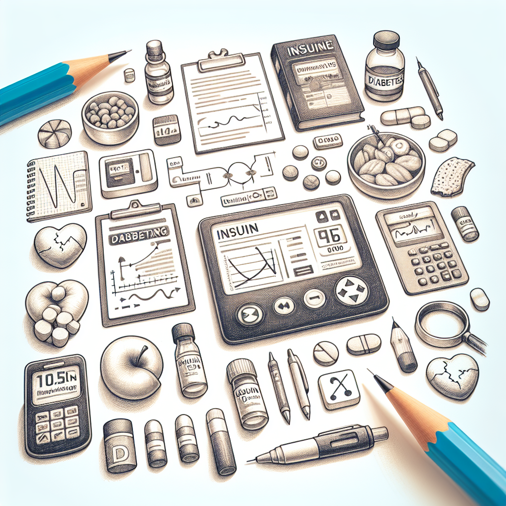 Pastelková ilustrace znázorňující téma: Diabetes