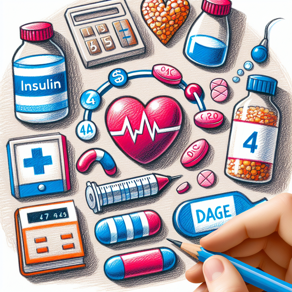 Pastelková ilustrace znázorňující téma: Diabetes