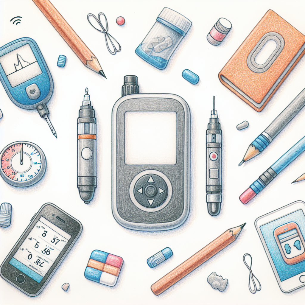 Pastelková ilustrace znázorňující téma: Diabetologie