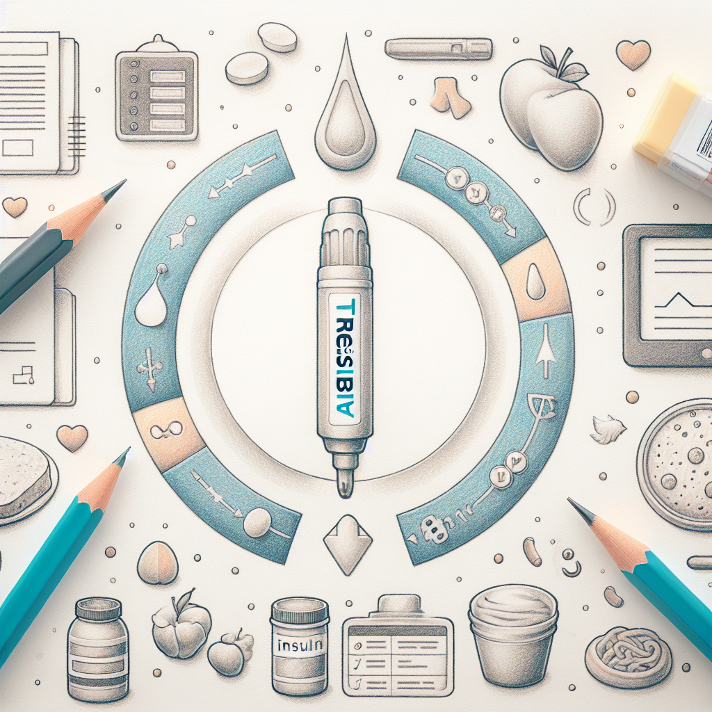 Pastelková ilustrace znázorňující téma: Diabetes