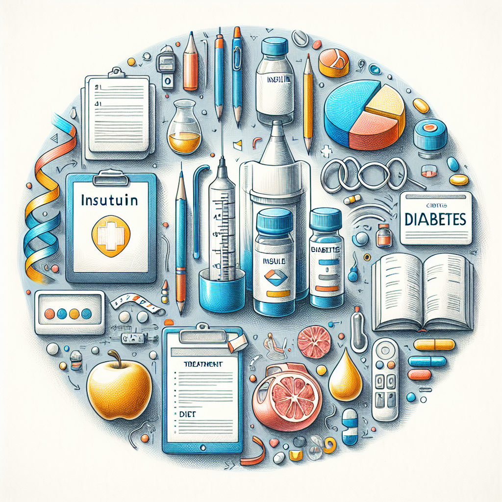 Pastelková ilustrace znázorňující téma: Diabetes