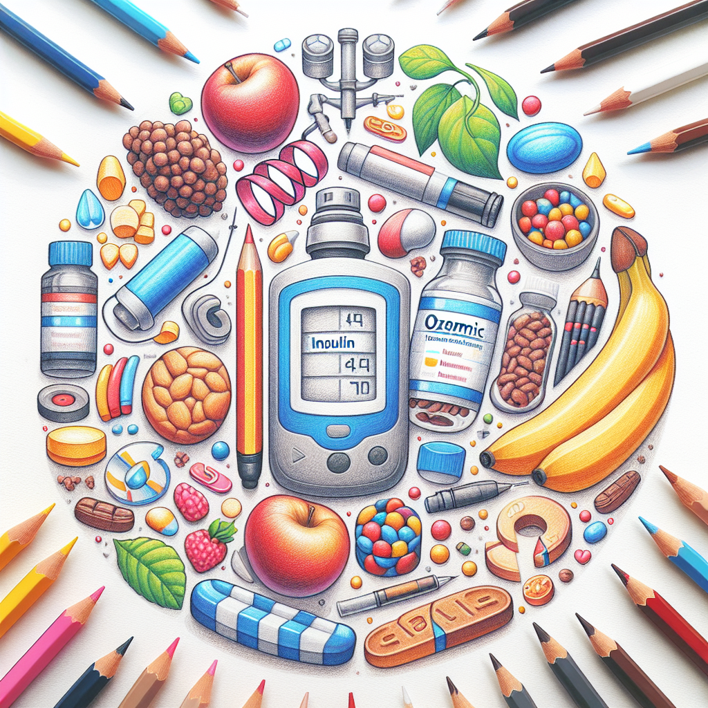 Pastelková ilustrace znázorňující téma: Cukrovka