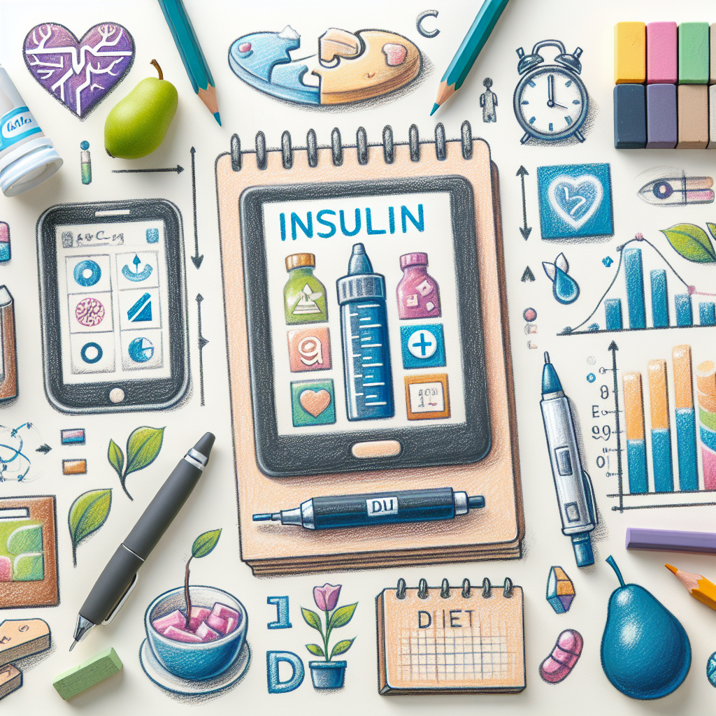 Pastelková ilustrace znázorňující téma: Diabetes