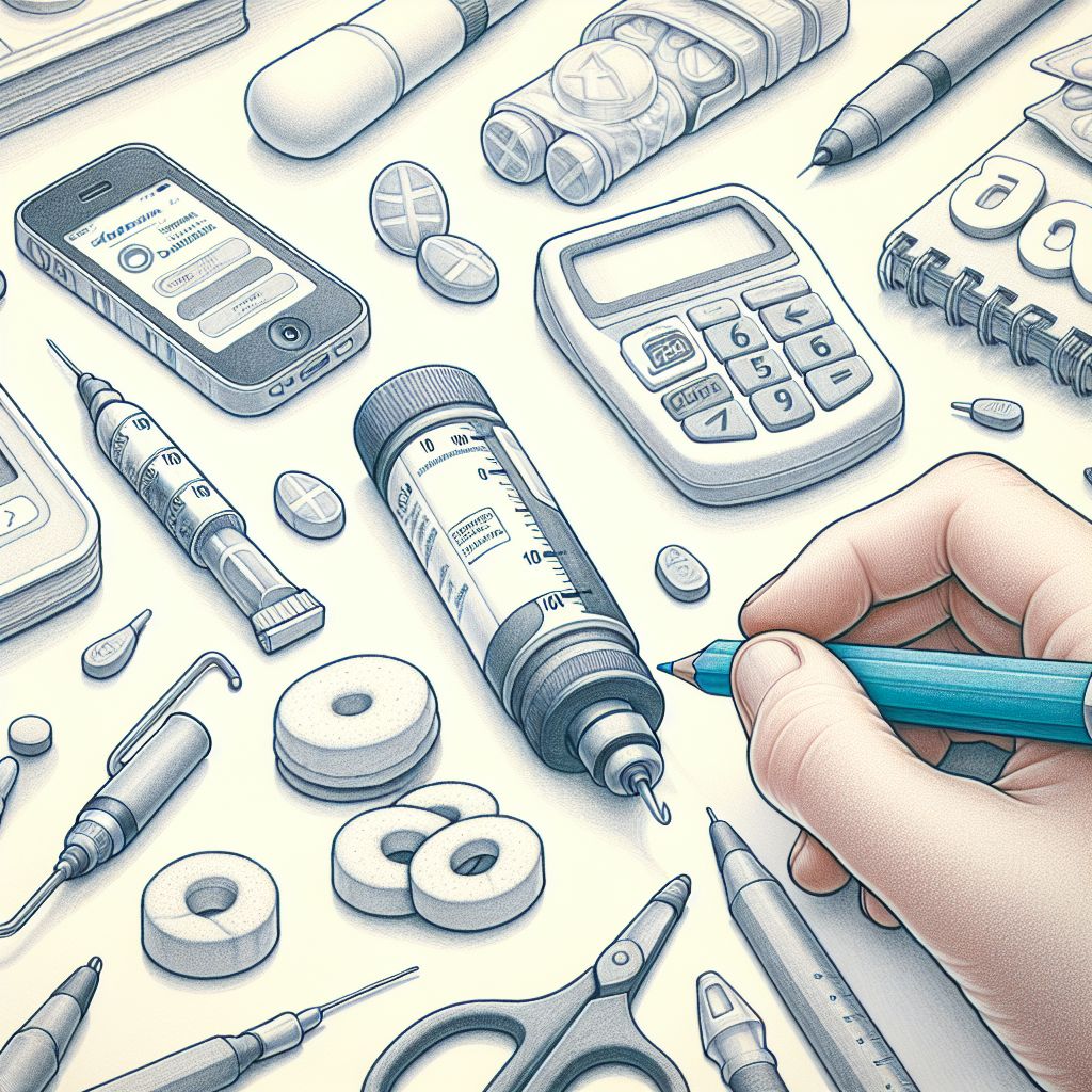 Pastelková ilustrace znázorňující téma: Diabetes