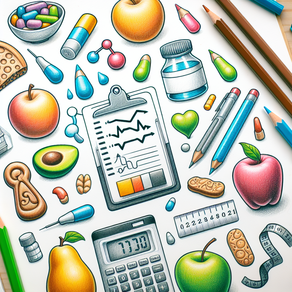 Pastelková ilustrace znázorňující téma: Zdraví a výživa