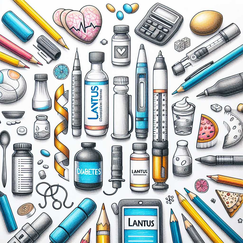 Pastelková ilustrace znázorňující téma: Léčba diabetu