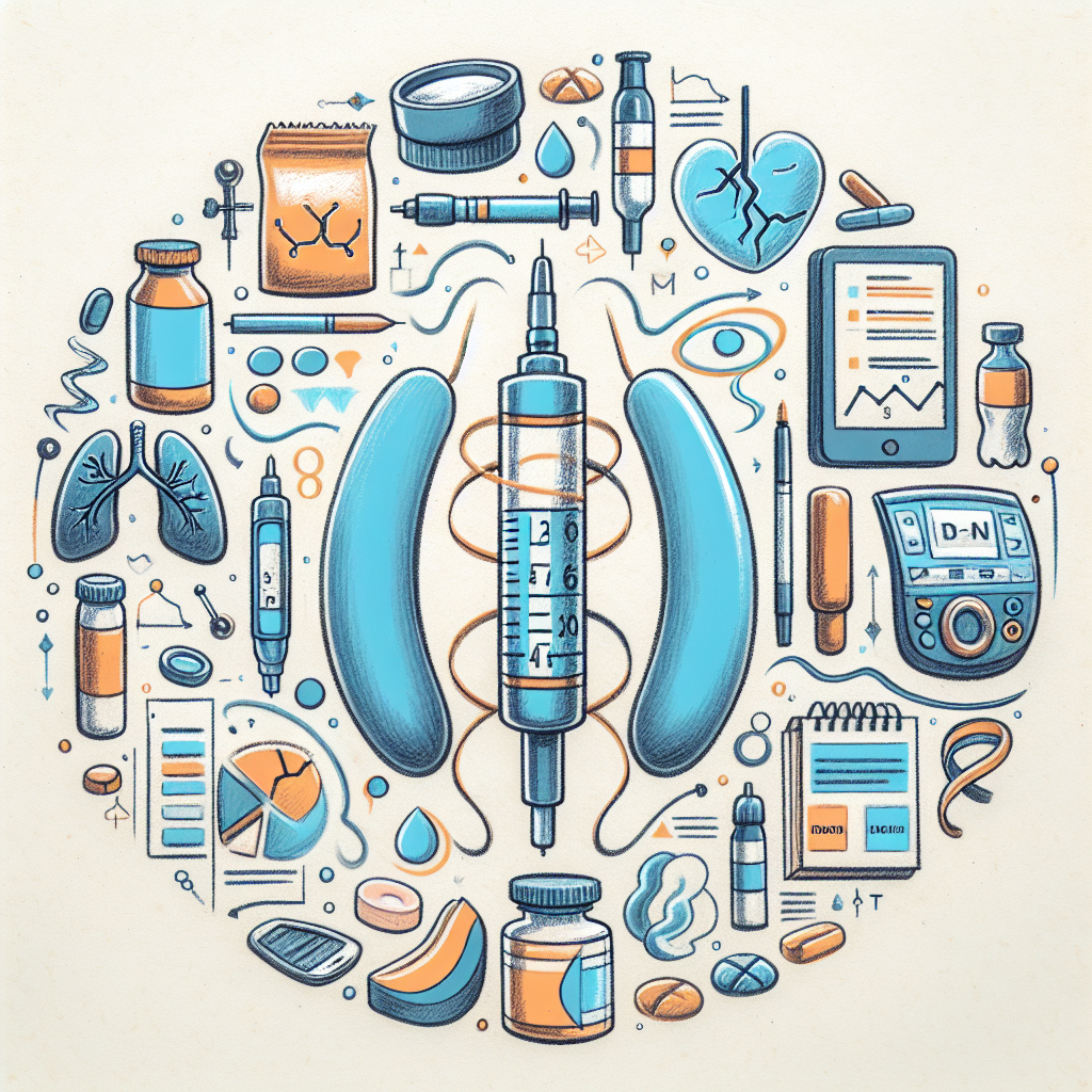 Pastelková ilustrace znázorňující téma: Diabetes