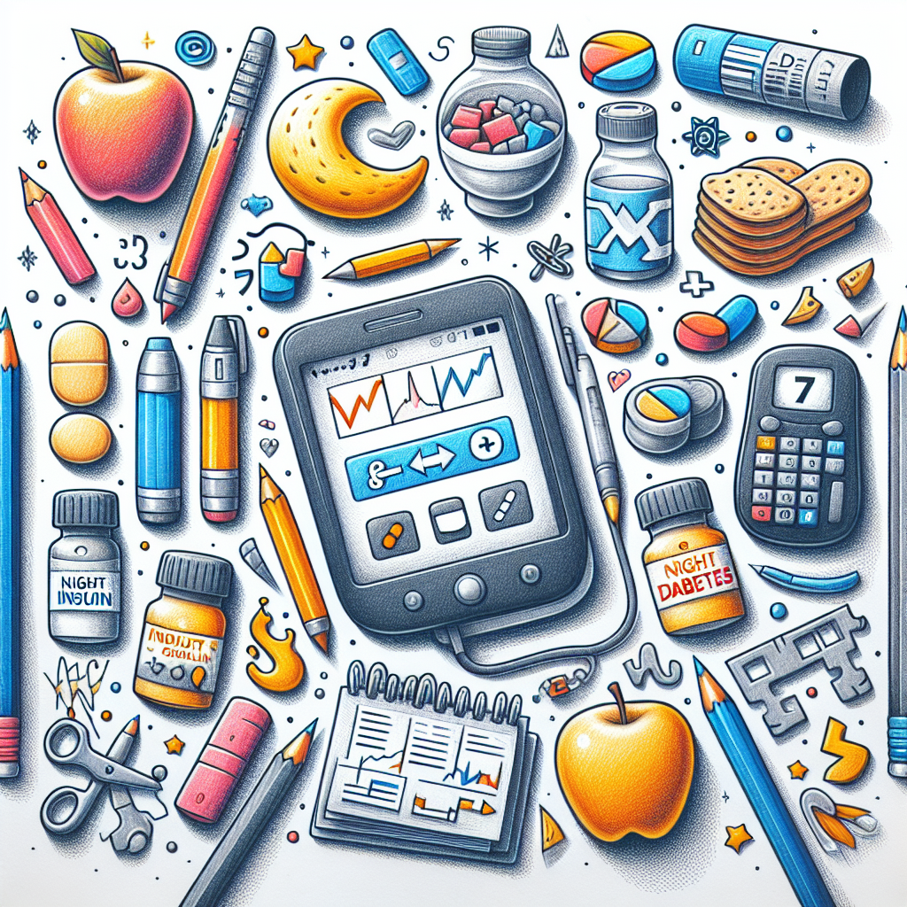 Pastelková ilustrace znázorňující téma: Diabetes